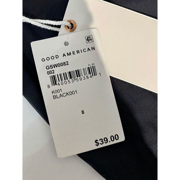 Good American Women’s Sculpt Band Bikini Top Black - Picture 8 of 10